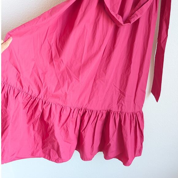 Elliatt Lilith Bardot Neck Off Shoulder Cotton Midi Dress in Fuschia, size S - Picture 3 of 8